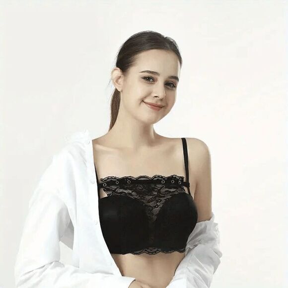 Floral Lace Chest Breast Attachable Detachable Cover - Picture 2 of 8